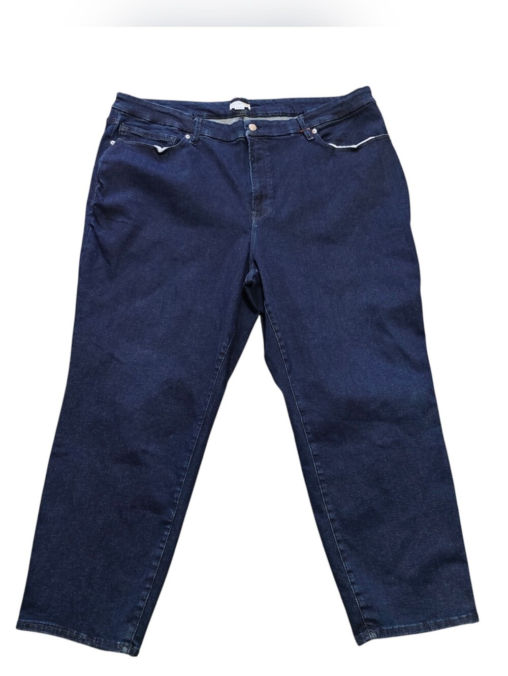 Good American Women’s Dark Blue Straight-Leg Jeans Plus Size Size 28-32
